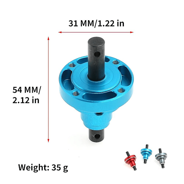 Metallisk Differentialspärr Spool för 1/10 WideMaxx RC Bil Uppgraderingar Delar, 2