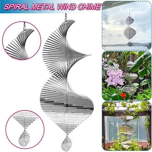 Helix Vindspinner Metall Hage Spinners Spiral Vindklokker Hage Bakgård Kunst Dekorasjon