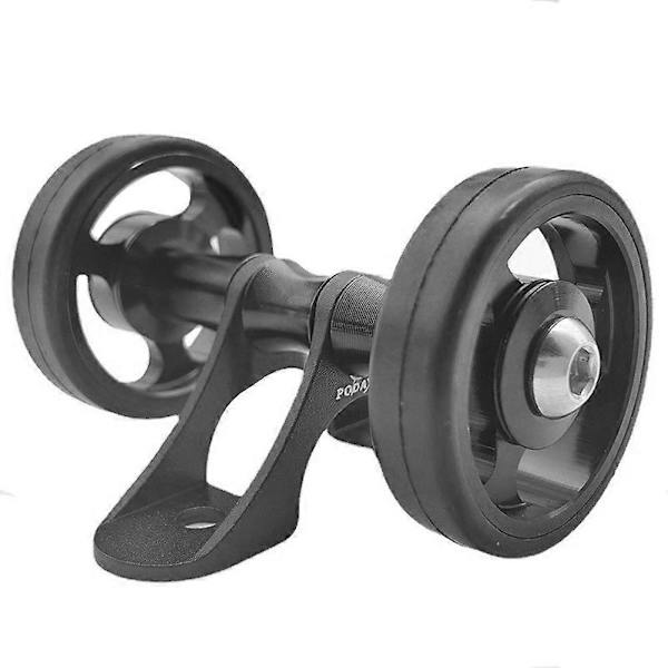 Cykelfælg Easywheel Aluminiumlegering til Skærm Ruller Hjul Nem Installation Dobbelthjul Sort
