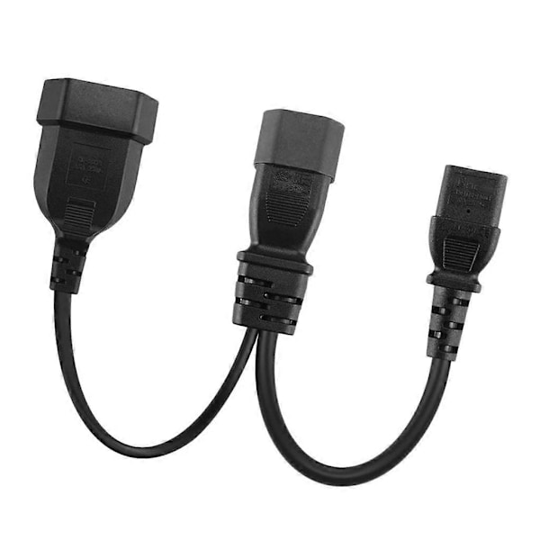 IEC320 C14 til IEC320 C13 + Splitter Kabel Adapter Kabel til PC Skærm og Printer