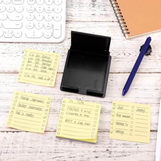 Post-it-holder - Selvklebende notisblokk med mal - Svart