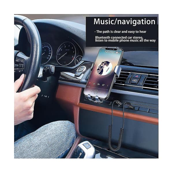 Bil Bluetooth Modtager Bluetooth 5.1 Modtager Audio Adapter 3.5mm Bluetooth Audio Adapter Hd Opkald Bil Bluetooth Adapter