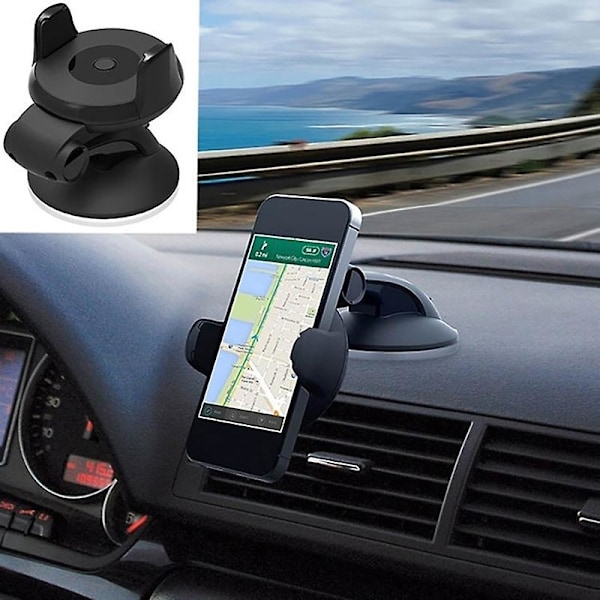 Biltelefonhållare Stativ Rotationsbar Support Mobil 360 Grader Montering Instrumentbräda GPS Navigation Telefonhållare