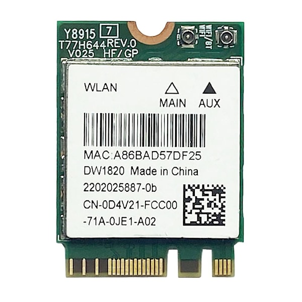 DW1820 QCNFA344A Trådløst Netværkskort 2.4G+5G Dual-Band Gigabit Bluetooth 4.1 NGFF Netværkskort Su