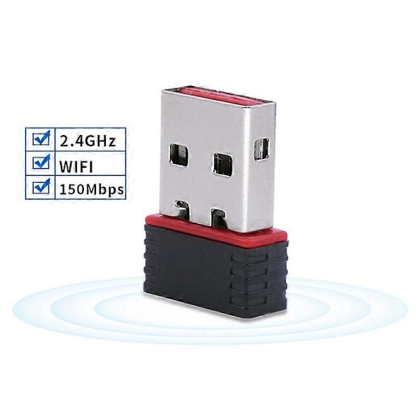RTL8188FTV 150Mbps USB WiFi Trådløs Adapter Mini Nettverksdongle IEEE 802.11n Datamaskinnettverk