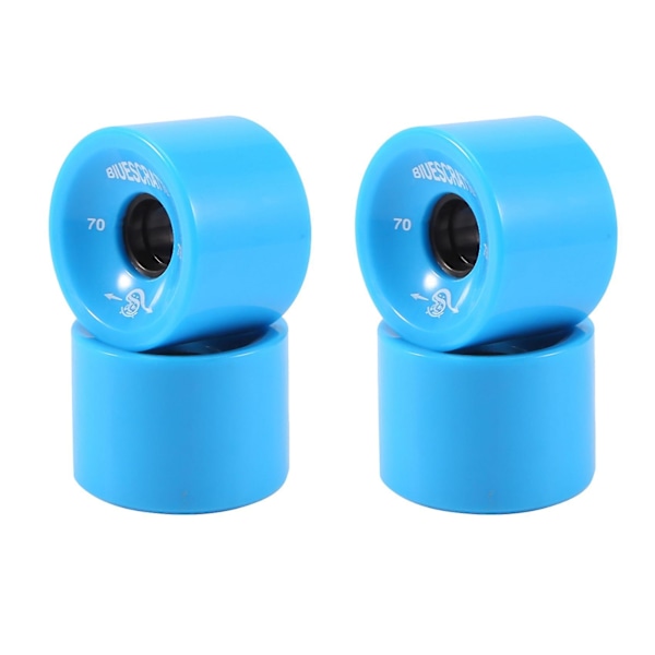 4 stk. Longboard Skateboard Hjul 51X70Mm Elastisk PU til Vejsport Longboard Skateboard Hjul, Marineblå