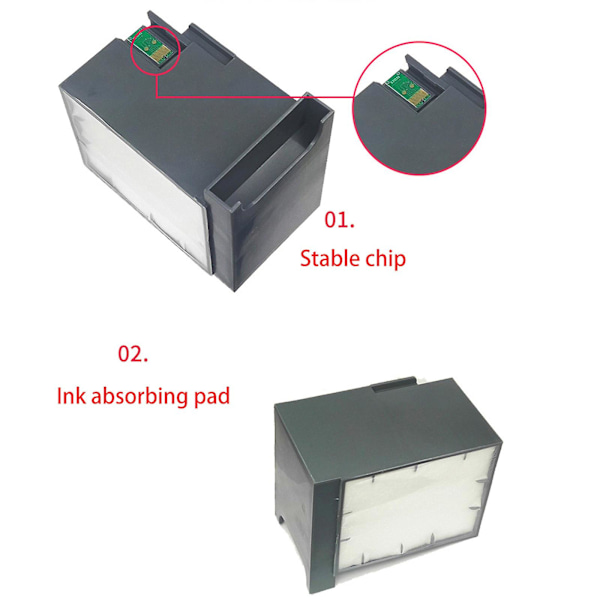 T6712 Vedlikeholdskassett Blekkopsamlingskassett Kompatibel for Epsonwf-6093 6593 Wf-8093 Wf8593 Skrivere