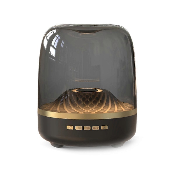 Sound Box Bluetooth Subwoofer Farverig Glas Hjem Høj Lydstyrke Trådløs Computerhøjttaler Publikumshøjttaler Sort