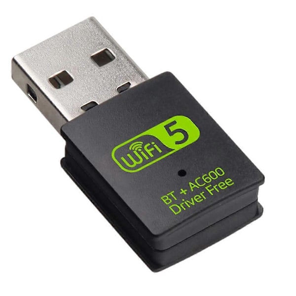 USB WiFi Bluetooth Adapter, 600Mbps Dual Band Trådløst Netværk Ekstern Modtager, WiFi Dongle til PC 2024THO