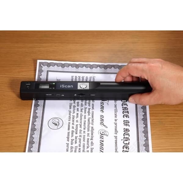 A4 bærbar scanner - - Iscan01 - 900 DPI - USB - JPEG/PDF-lagring
