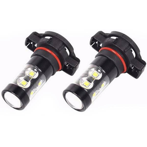 2 stk. 6000k 50w Hvide H16 Ps24w 5202 Høj Effekt Led Tågelygte Pære