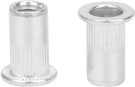 100 blindnitmuttrar för aluminium M5-insatser - blindmuttrar - gängade muttrar