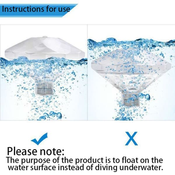Flydende Pool Lampe LED Dam Lys Bade Undervandslys