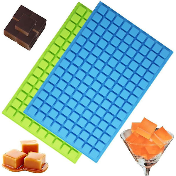 Kvadratisk silikonform, 126 håls iskubsfack godis fudge choklad geléformar