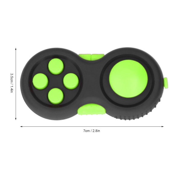 2 st Skin Picking Pad Toy Ångest Stress Relief Fingertip Toy Barn Vuxna Hand Present(Svart Grön )
