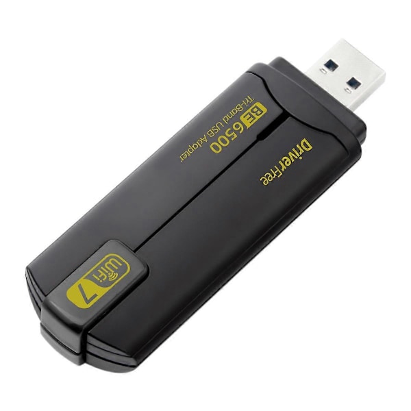 6500Mbps WiFi 7 USB Adapter BE6500 2.4G&5.8G&6GHz Trådløst Netværkskort 802.11be Free-Drive WiFi Adaptador til Win 10/11 2025th