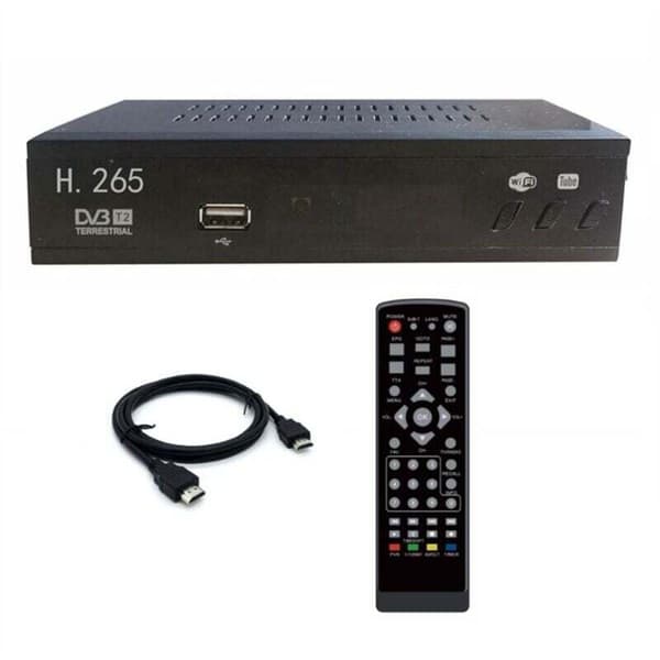DVB-T2 HEVC 265 Digital TV-tuner DVB-T2 1080P HD USB-dekoder Terrestrisk mottaker EU-plugg