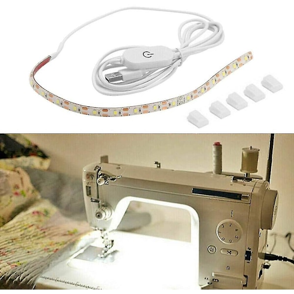 Symaskin LED-lysstripe med berøringsdimming og USB-strømforsyning