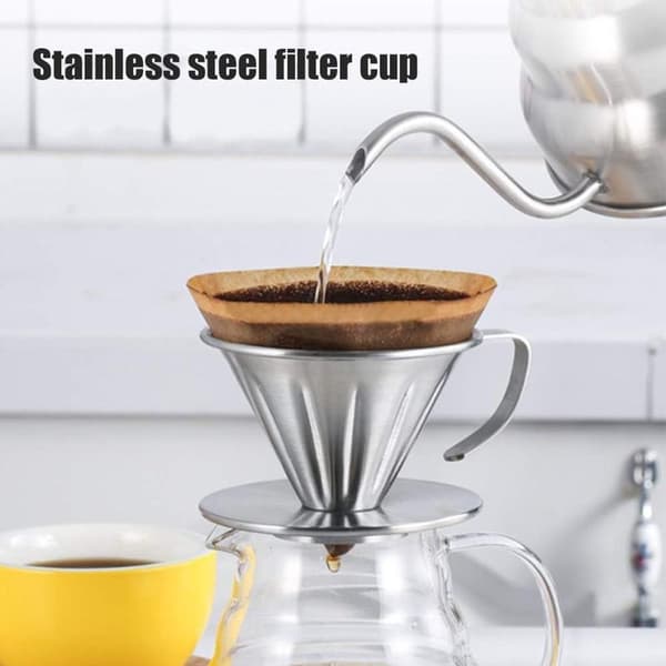 Stainless Steel Coffee Filter - Reusable Coffee Dripper Filter Coffee Filter Holder