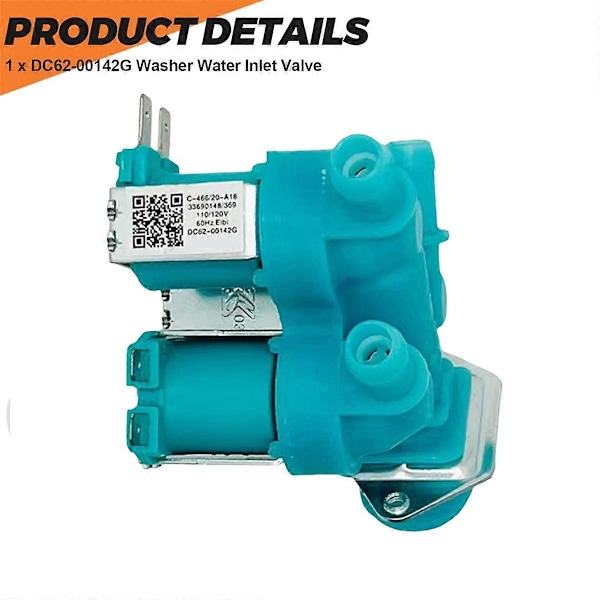 DC62-00142G Vanninntaksventil for Vaskemaskin Del Solenoidventil AP4211934 PS4208672 EAP4208672