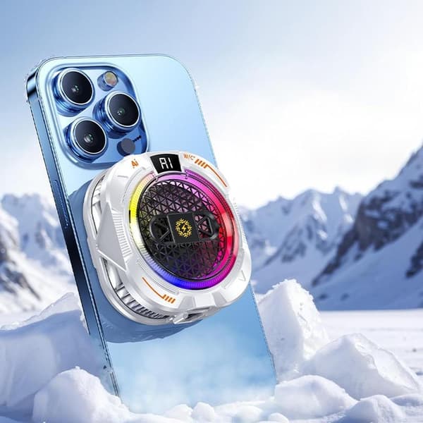 Mobile Phone Cooler, Magnetic Mount - Semiconductor with Adjustable Temperature Control | for Men, Teachers, Meetings, Video, Live Streaming