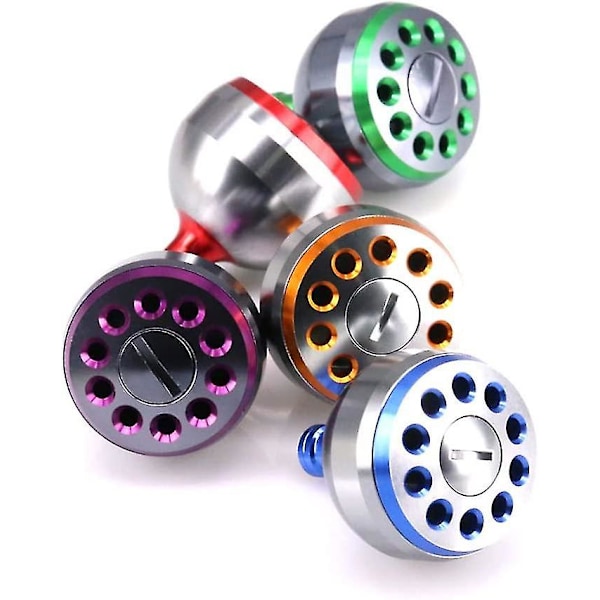 Full Metal Fiske Rulle Handtag Knopp Baitcasting Rulle Rocker Arm Ersättning Knopp Delar 1 st röd