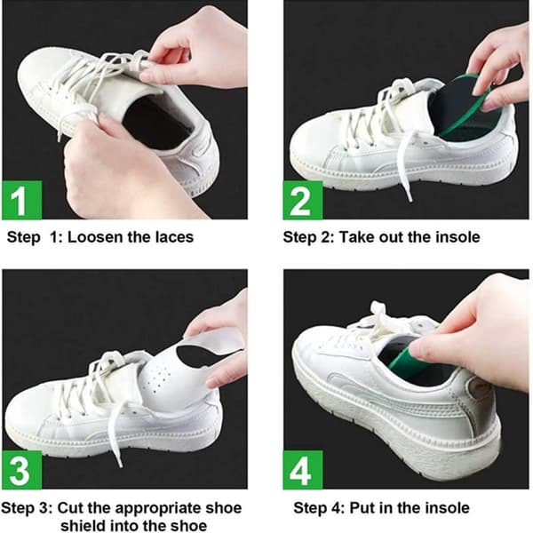 2-pack Shoe Crease Protectors for Sneakers - White