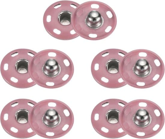 5 knapper - Klesknapper - Syknapper - 19mm - Metall - Runde - Trykknapper - For søm, håndverk, DIY smykker