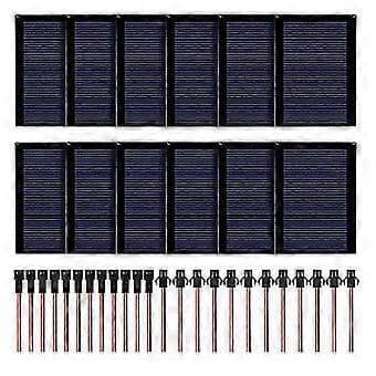 Mini solcellepanelpakke med 12 celler for DIY, vitenskapsprosjekter og batterilader
