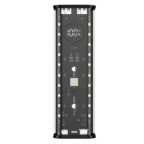 21700 Batterioppbevaringsboks 4 Spor DIY Power Bank Boks for 21700 Lader Dobbel USB-utgang TypeC Inngang