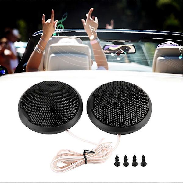 Musta 20W Mini-auton kaiutin Audio Pyöreä Liimattava Kaiutin Auton Kaiutin Liimalla
