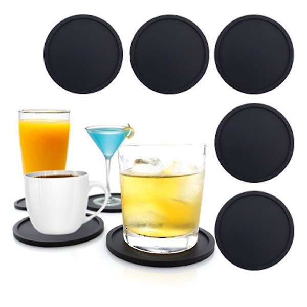 8 stk Silikon Underlag BPA-fri Silikon Sklisikre Underlag Glassunderlag For Bar, Stue, Kjøkken, Kontor, Kaffe Kopper, Te Kopper