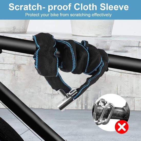 Bicycle lock with two keys - 100 cm long - suitable for bicycles, motorcycles and scooters.