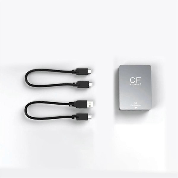 2-in-1 CFexpress Type B ja SD-kortinlukija CFexpress-lukija USB 3.2 10 Gbps kaksoispaikallinen /A-kaapelilla