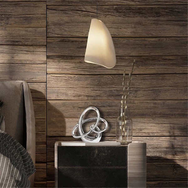 Modern Guld Dekor Keramisk Geometrisk Skulptur, Abstrakt Heminredning & Bordsfigur B