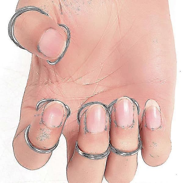 8 stk. Guitar Finger Pick Sæt - Rustfrit Stål