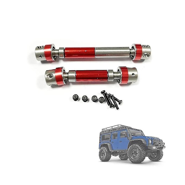 2 kpl Metalliset Vetoakselit CVD Vetoakselit TRX4M -4M 1/18 RC-kiipeilyautolle Parannus Osia Tarvikkeita