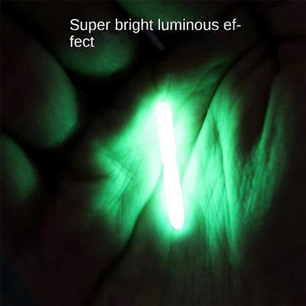 100 stk Fiskeflytelys Lyspinner Fluorescerende Lyspinner LED Fluorescerende Mørke Glødestikker Fiske Fl