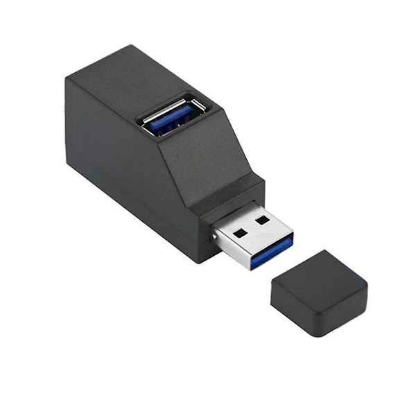 Portabel multi-interface hub splitter USB3.0 höghastighetshubb svart