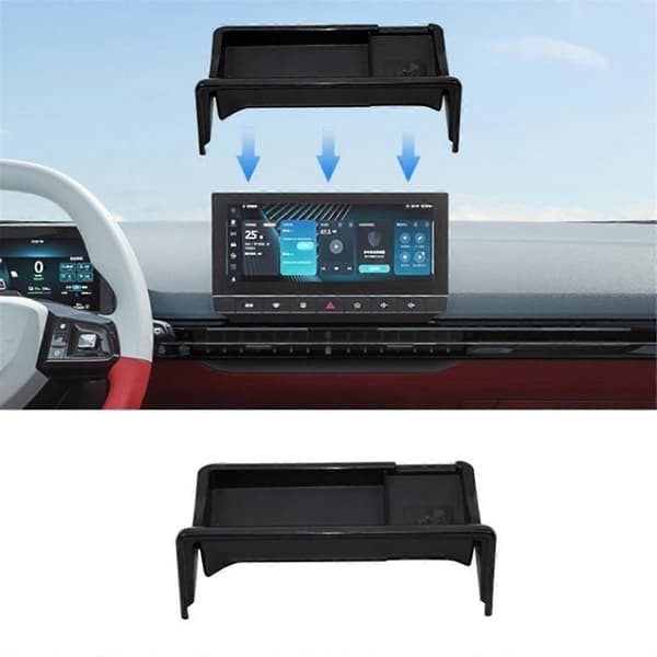 Til MG 4 EV Mulan 2023 2024 Central Console Navigation Skærm Organizer Bakke Vævsopbevaringsboks Interiør Tilbehør
