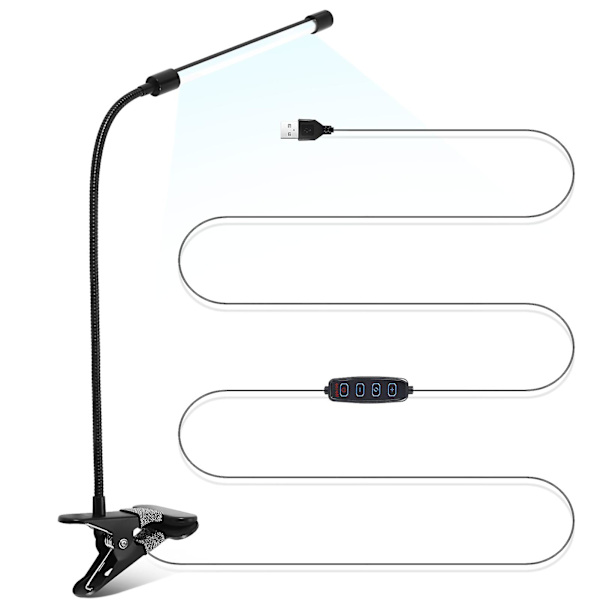 8W LED-kiinnityslamppu, 3 tilaa, 2M kaapeli, 10 tasoa