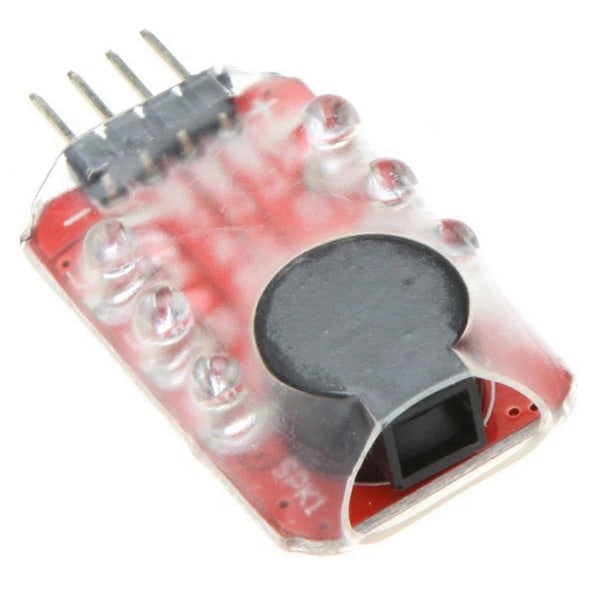 4X Högljudd Megafon Lipo Batteri Spänningslarm Display Kontroll 2-3S LED Display för RC Helikopter Quadco 2025:e
