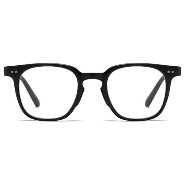 Round Reading Glasses with Tapered Frame [Choose Strength] Black