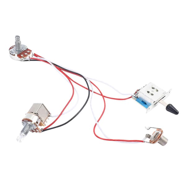 Elektrisk Gitarrkopplingssats 1 Volym 1 Ton 3 Växelspak 500k Potar Jack 1 Set