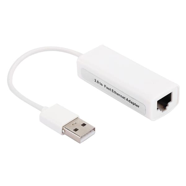 USB2.0 Ethernet Adapter RJ45 Hvid ABS RTL8152B Chip Computer Eksternt Netværkskort-YM