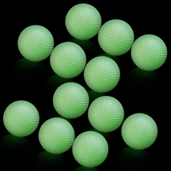12-pakning Selvlysende Golfballer Lysende Nattgolfballer Selvlysende i Mørket Beste Slagturnering Fluorescerende Golfball Langvarige Lyse Selvlysende Baller