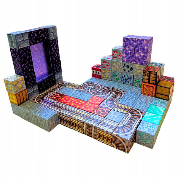 Minecraft Magnetic Educational Blocks Set 100 pcs + Figures