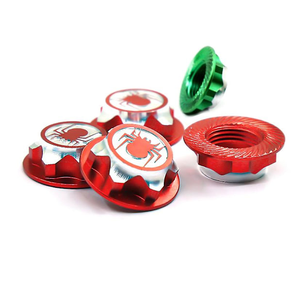 4 st Aluminium Hjulnavskåpa Dammskydd 17mm HEX Mutter för RC 1:8 Modellbil Hjulskåpa, Grön