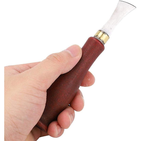 Läderkantare i rostfritt stål med trähandtag (1,5 mm)