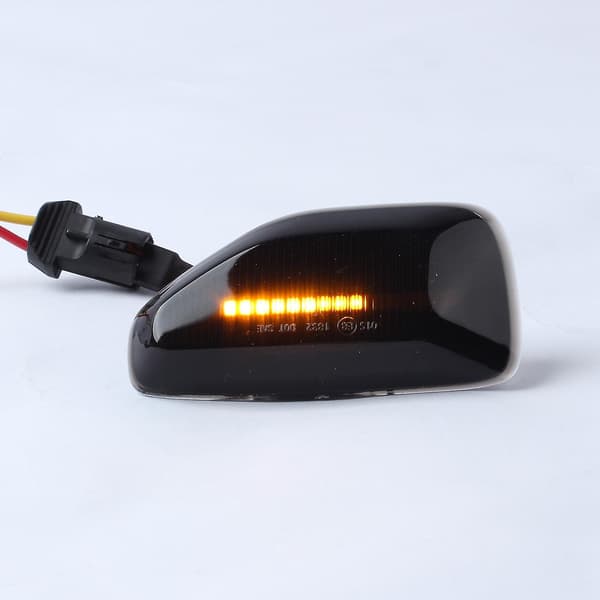 2 stk LED Dynamisk Sidemarker Blinklys Røgfarvet LED Blinklys til Duster MK2 II MK2